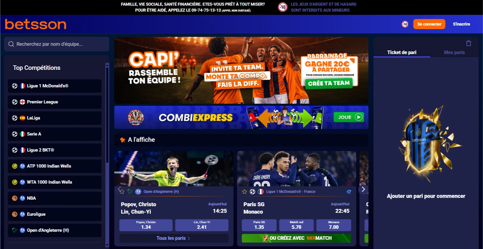 Betsson : Nouveau casino français en ligne avec des paiements rapides et sécurisés